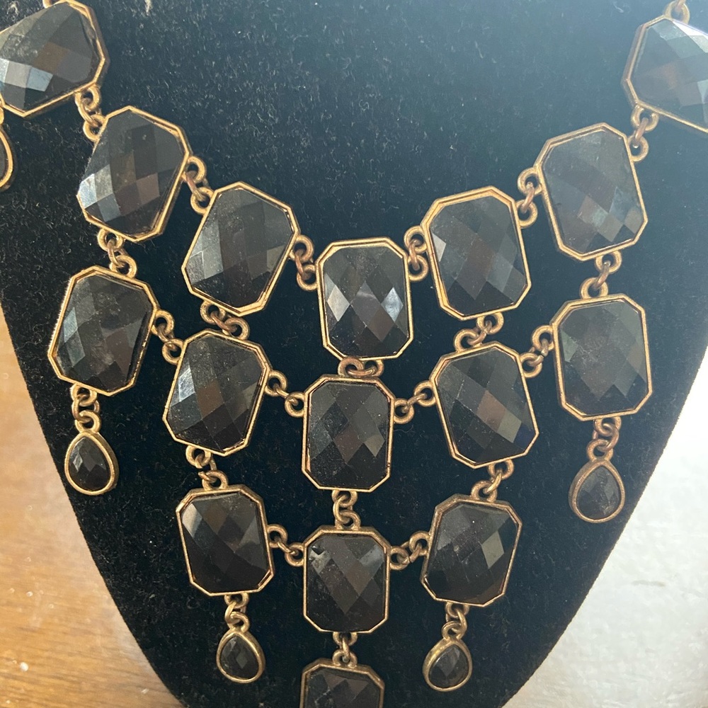 Black Statement Necklace Necklace - image 2